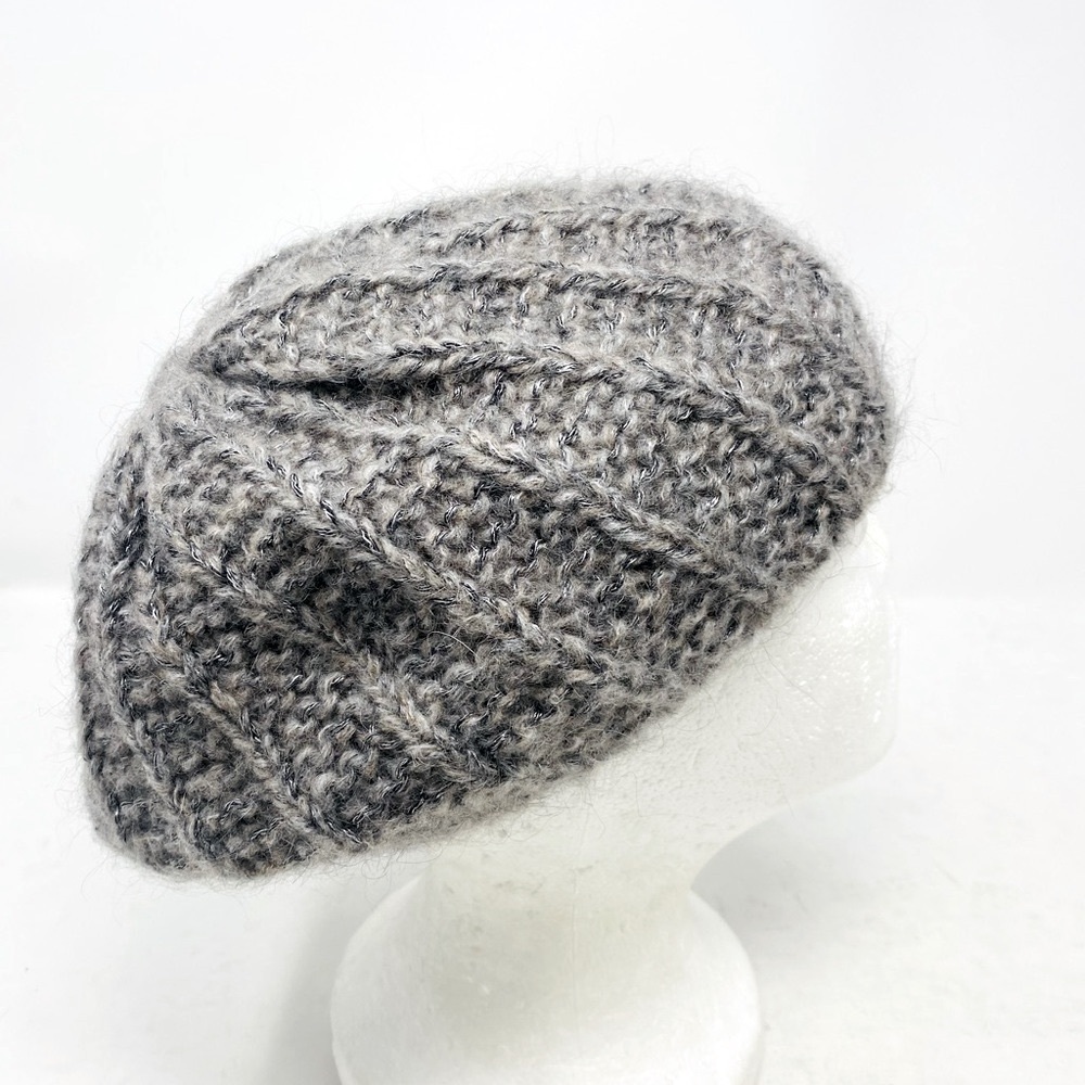 Cintelli & Galluzzo Grey Knit Beret OS